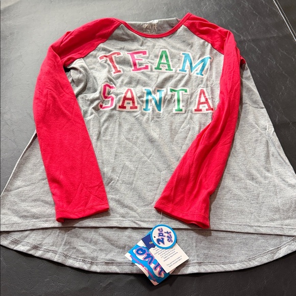 Sleep On It Team Santa Pajama Set - Red and Gray. Size L (14/16) NWT - Picture 2 of 4